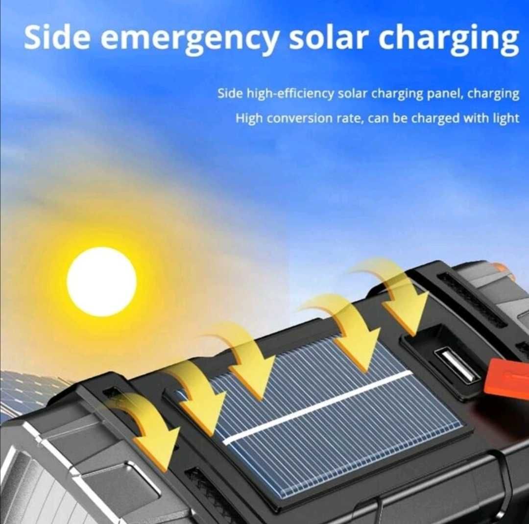 Къмпинг прожектор power bank слънчева батерия фенер