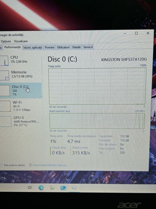 Laptop low gaming| 17.3inch| placa video 1gb| ssd 128gb