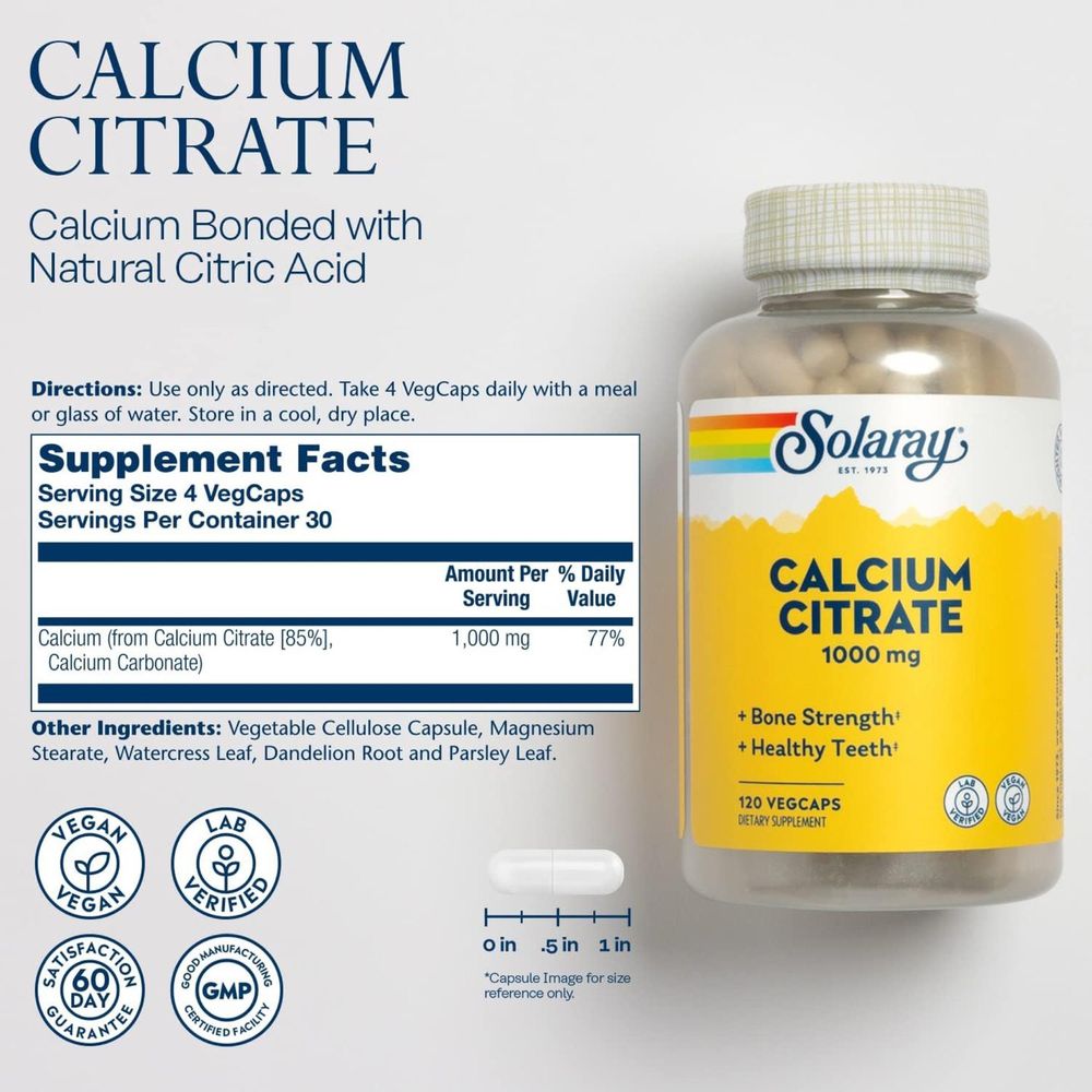 Solaray Calcium Citrate 1000IU