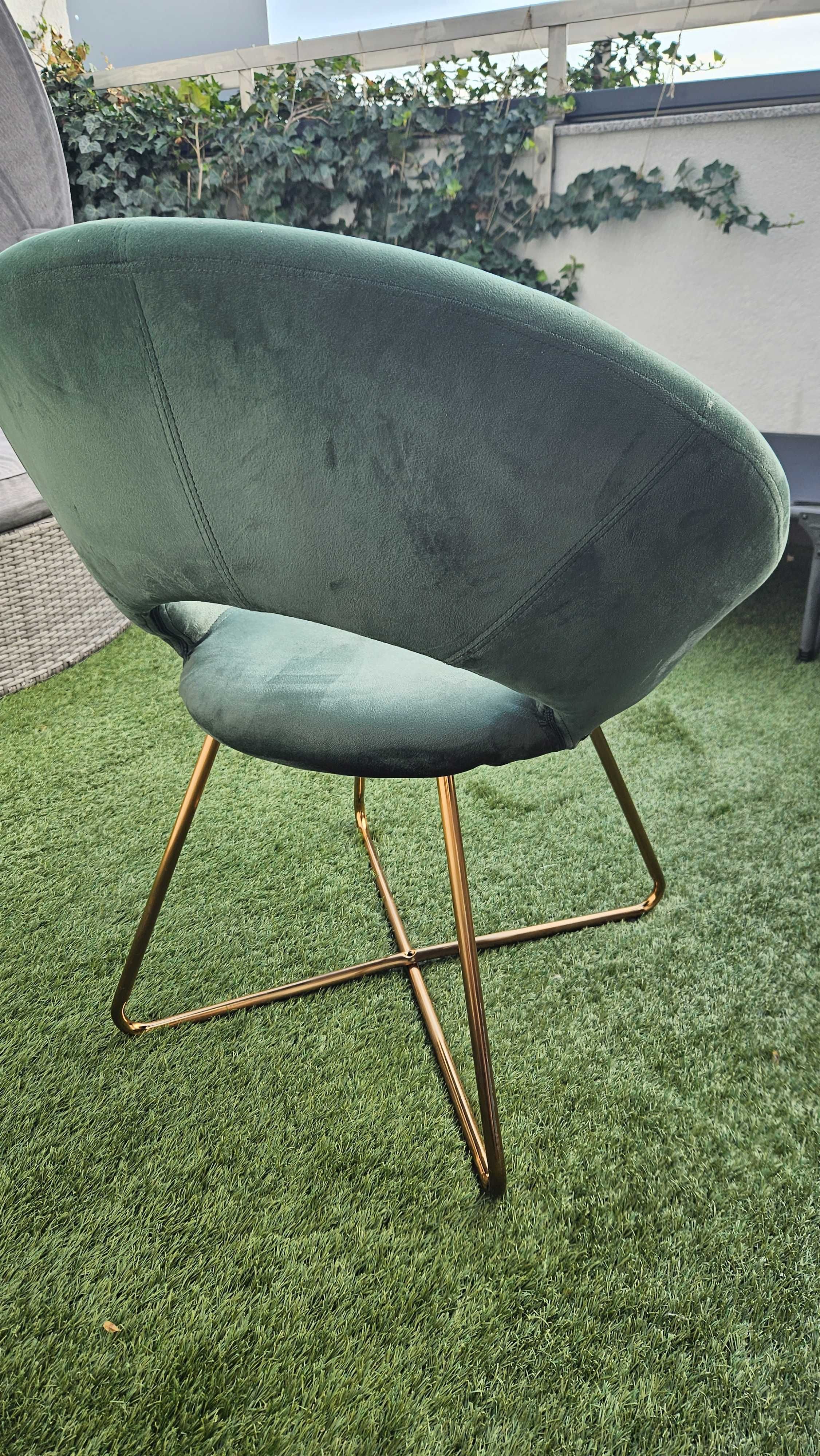 Set scaune tapitate - verde catifea