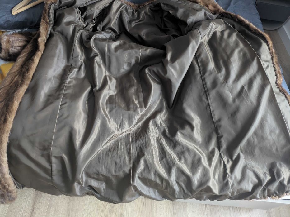 Дълго палто естествен косъм от норка