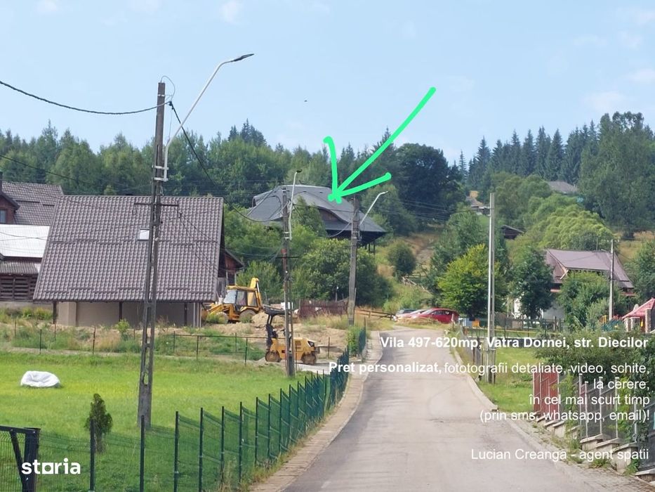 Vila de la 497mp la 620mp Vatra Dornei str. Diecilor pret personalizat