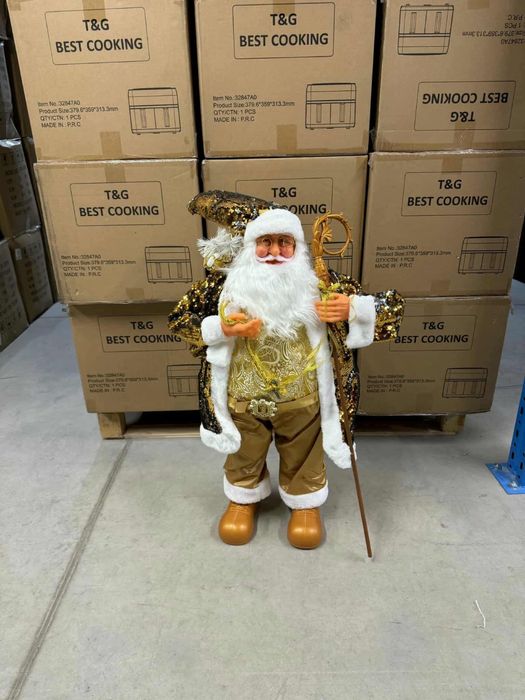 Дядо Коледа сребрист размер 50 см-15лв - сив