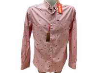 НОВО SUPERDRY размер L мъжка риза розова дълъг ръкав