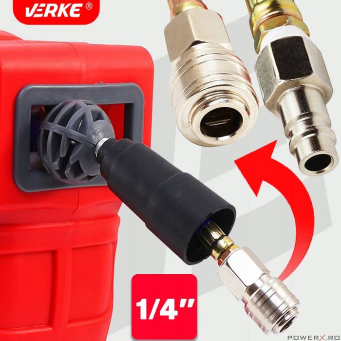 Furtun aer cu tambur automat, lungime 15 m, presiune 17 bari, Verke