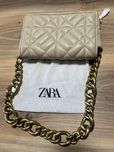Бежова дамска чанта ZARA