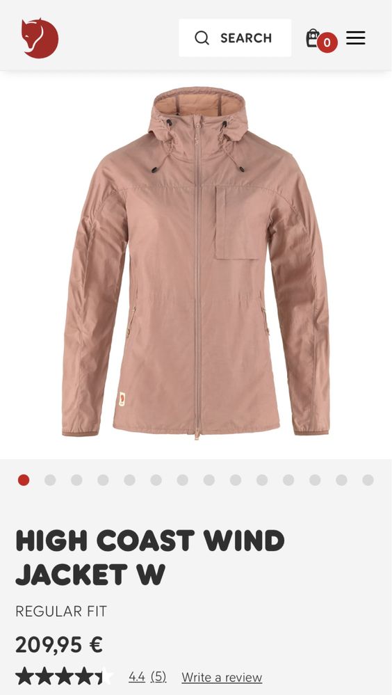 FjallRaven High Coast Wind Jacket S arcteryx patagonia
