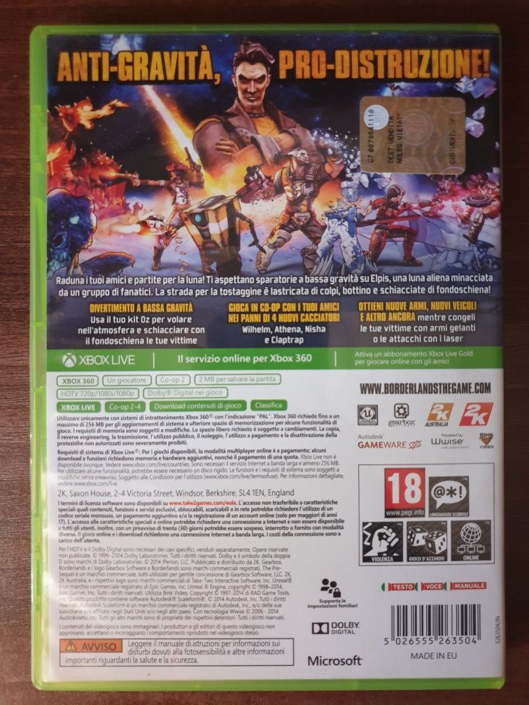 Borderlands The Pre-Sequel & 2 Xbox 360