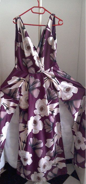 Rochie de seară deosebită, înflorată, model unicat