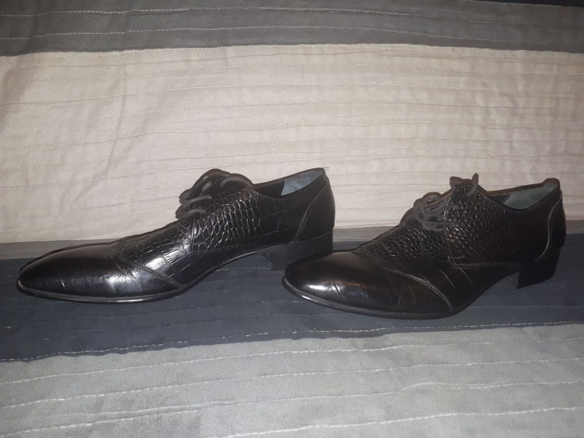 Pantofi piele Giorgio Armani, barbatesti, originali, negru, marime 41