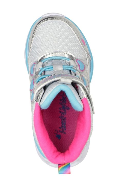 Skechers - Спортни обувки Heart Lights-Sweet с LED светлини, Сребрист
