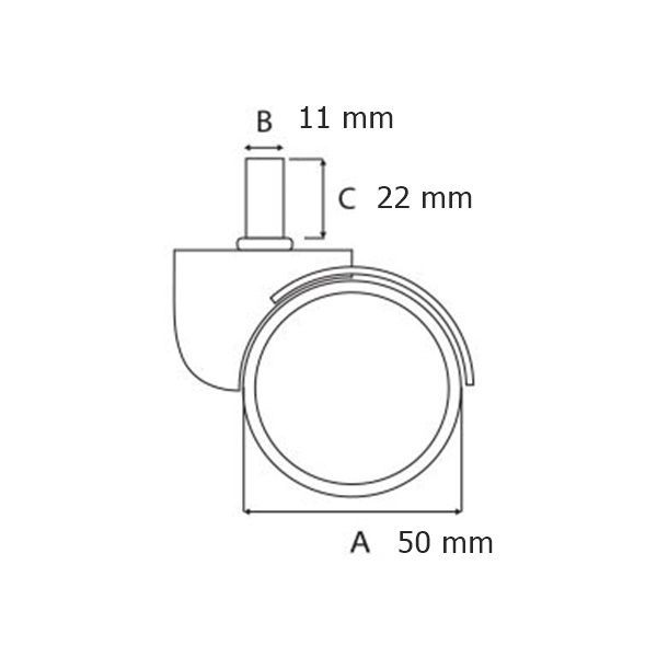 Set rolă Ø11 mm, PVC si cilindru piston, gaz, scaune birou, 35 cm