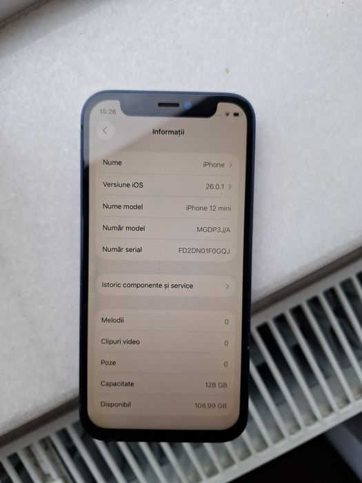 Vând iPhone 12 mini 128 GB baterie 100%