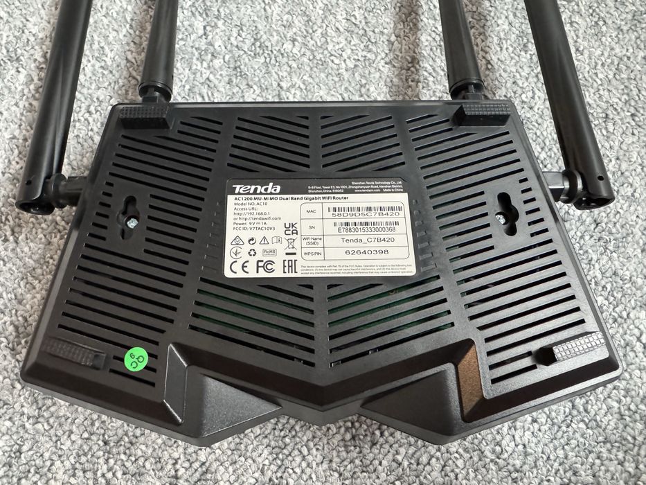 Router Wireless Tenda AC10 DualBand 2.4/5GHz 4 porturi Gigabit