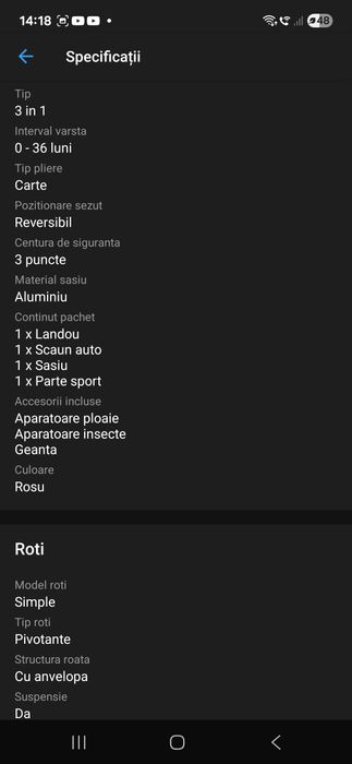 Carucior nou nascuti 3 in 1