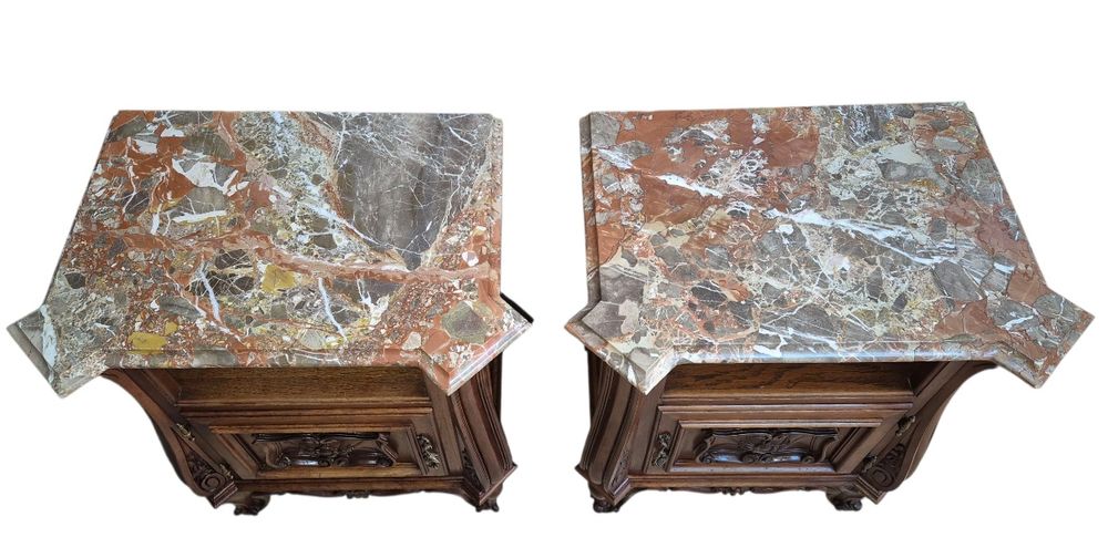 Dormitor din lemn masiv de nuc sculptat manual