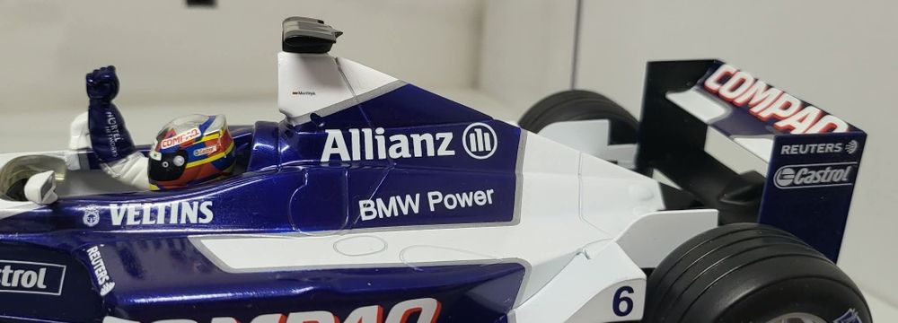 Machetă Williams BMW FW23 2001 Montoya 1/18 HOTWHEELS