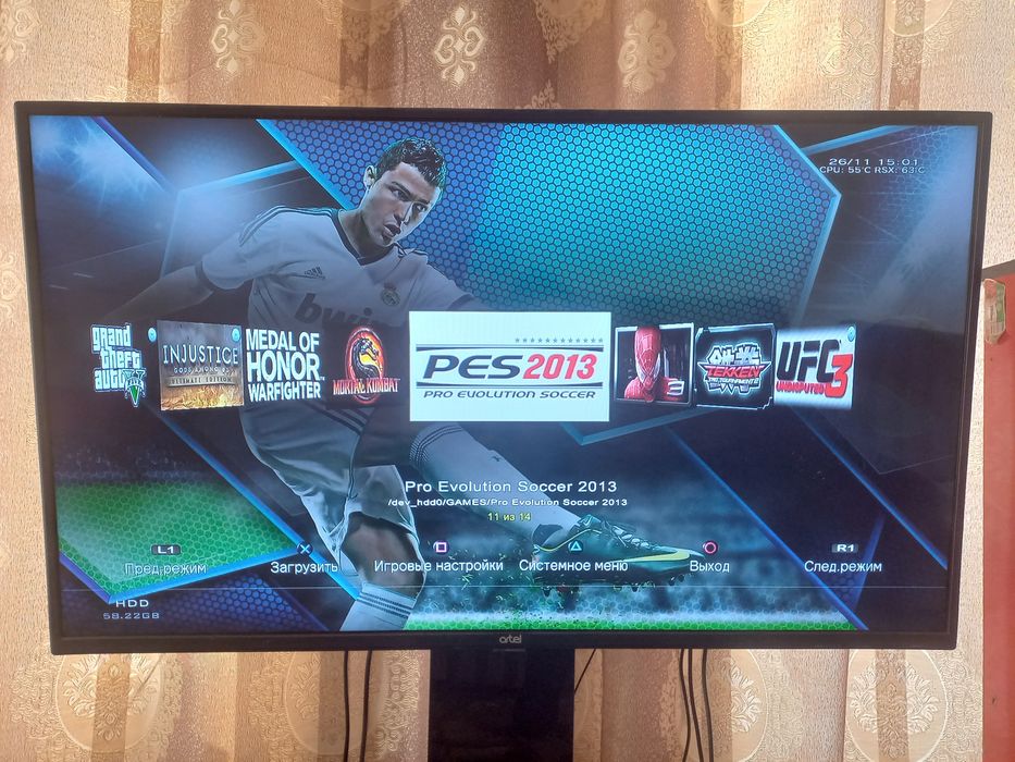 PS3 slim ideal holati proshivka bo"gan o'yinlari bor 2 djoystik bor.