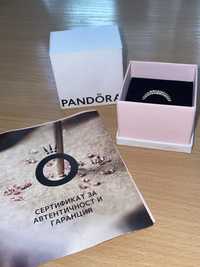 Оригинален Пандора сребърен пръстен със сертификат