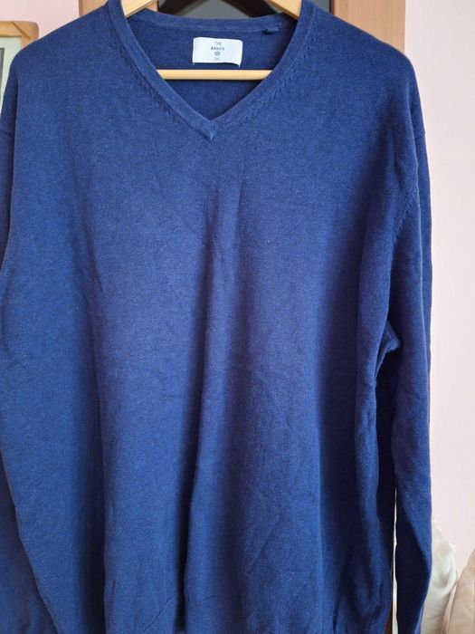 Мъжки пуловер, тъмносиньо, 100%памук, 3XL