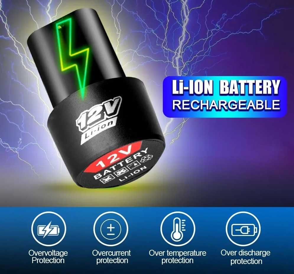 Acumulator Li-Ion 12V 3Ah vibrator gresie, filetanta polizor TR GRATIS