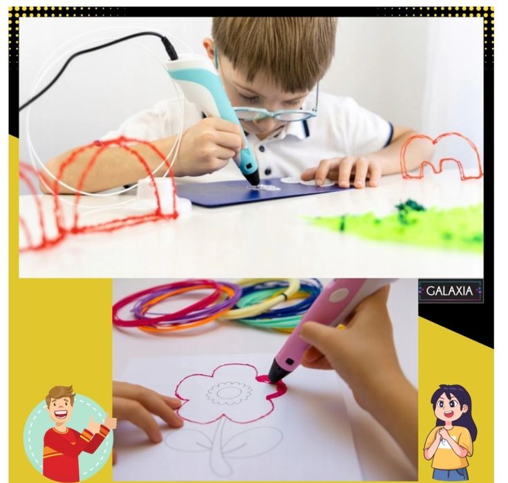 Vand 2 seturi de creioane 3D Galaxia