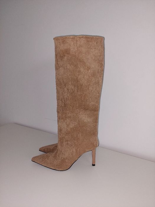 Велурени високи ботуши