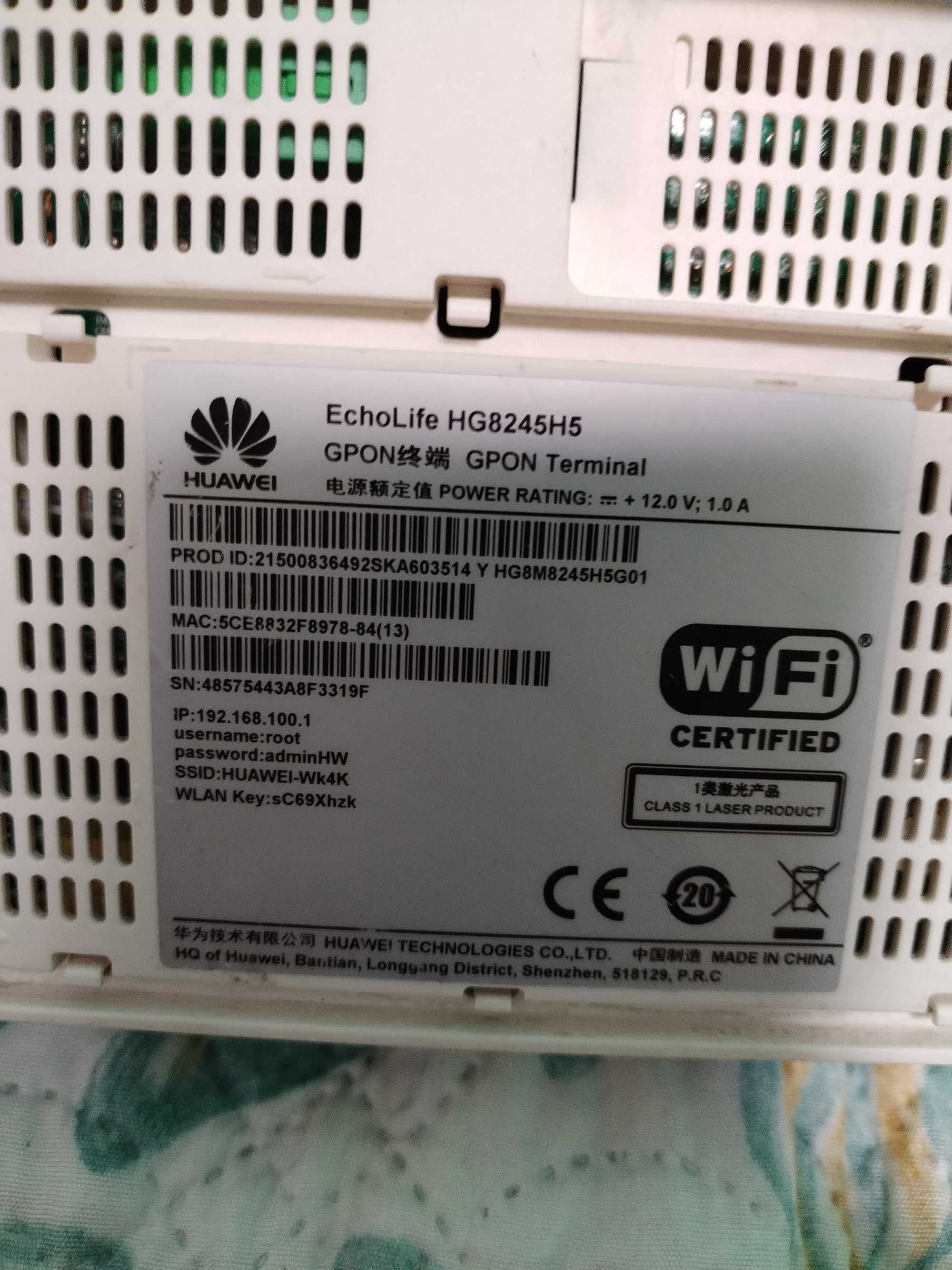 Huawei EchoLife HG8245H5 router
