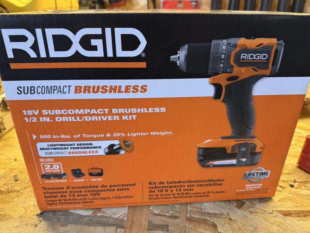 Drill Ridgid 18v brushless USA