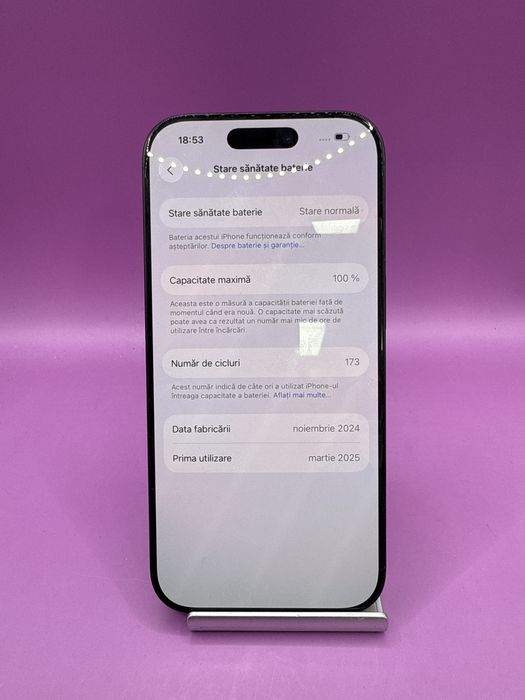 Iphone 16 Pro 128gb baterie 100 •Matei Amanet Crangasi•03261