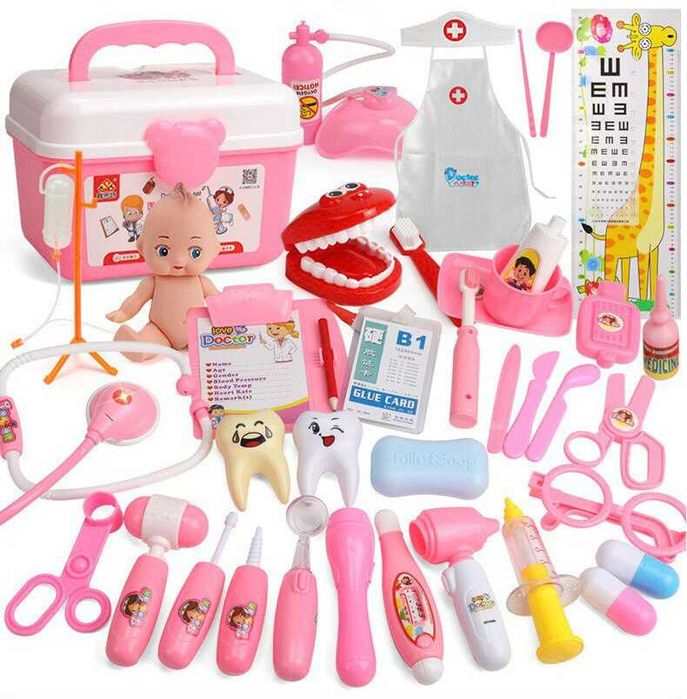 Набор доктора 39 предметов. Набор врача детские игрушки.