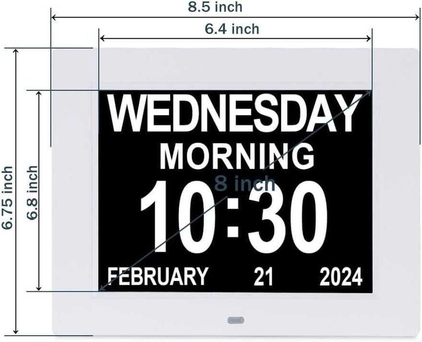 Голям дисплей с дигитален календар и дневен часовник