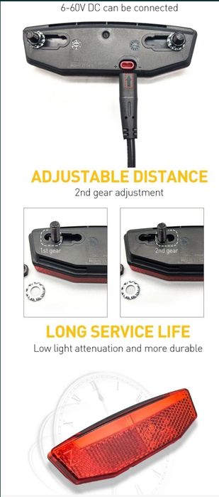 Lumina LED stop spate bicicleta electrica 24v - 48v