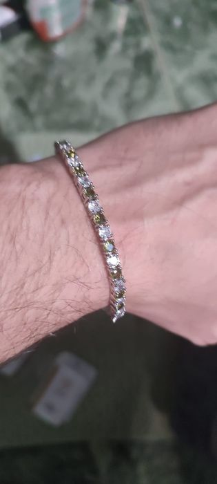 Bratari argint 925 stantate noi cu pietre moissanite certificat 18cm