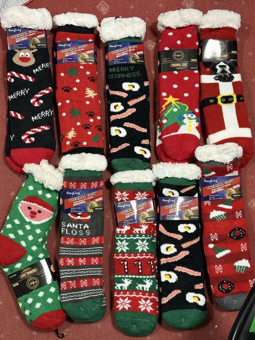 Коледни ватирани чорапи