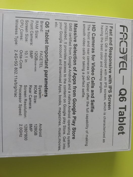 FACETEL-Q6 Tablt 128gb 6+6 GR Sigilata.Pret Fix