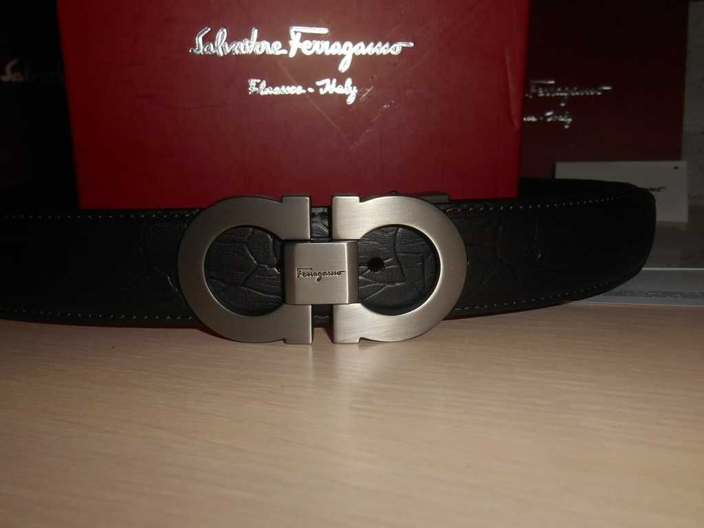 Мъжки дамски колан Salvatore Ferragamo естествена кожа