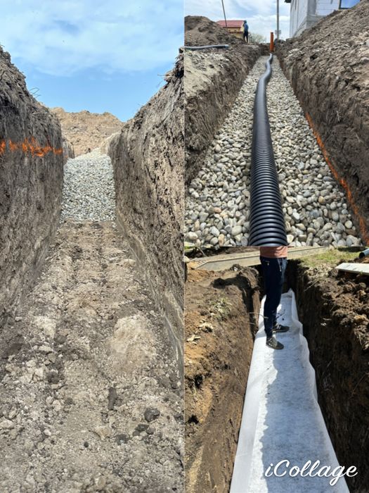 Montaj fose septice ecologice/ Sistem de drenaj/ Tuburi beton fose