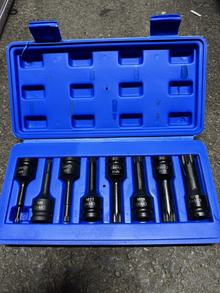 Set biți cu spline de impact M5 M6 M8 M10 M12 M14 M16 M18 1/2