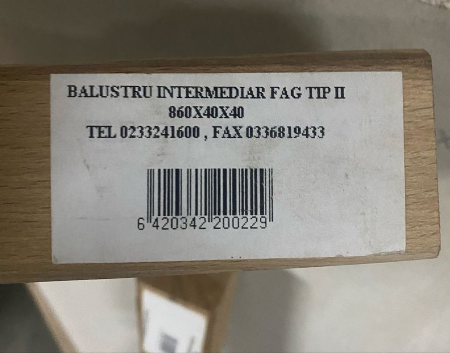 Balustru strunjit fag 860x40x40