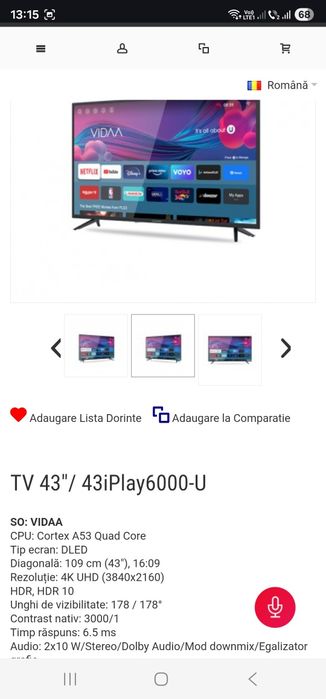 Tv smart allview de 109