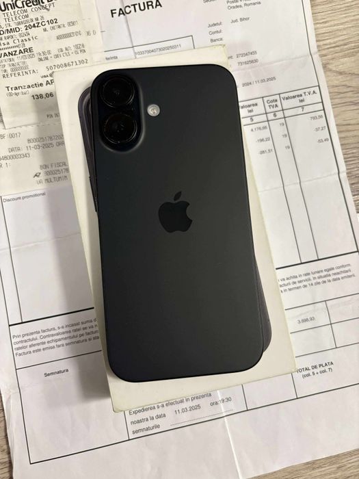 Vand Sau Schimb IPhone 16 Black 128Gb Neverlocked