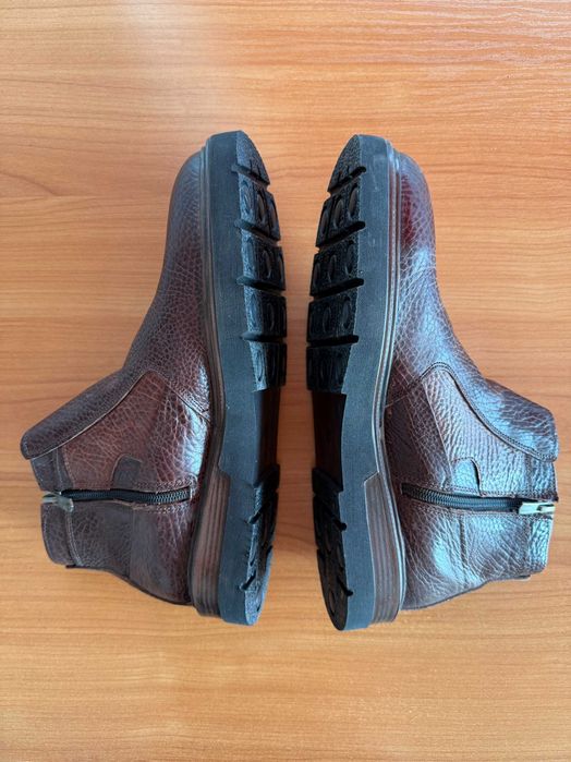 Мъжки кожени боти – кафяви, номер 41