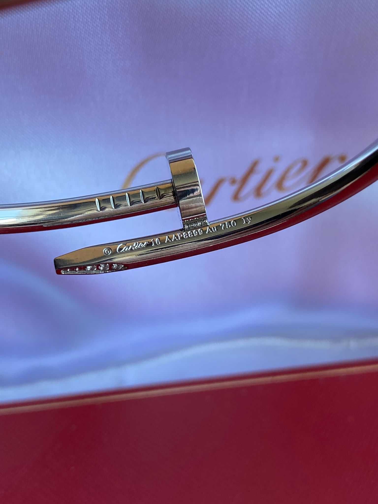 Cartier Juste un Clou Bracelet 16 White Gold 750 Diamonds