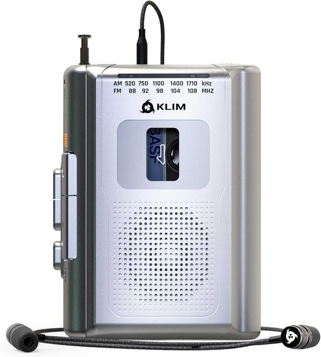 Преносим касетофон KLIM K8, AM/FM плейър, микрофон и високоговорител
