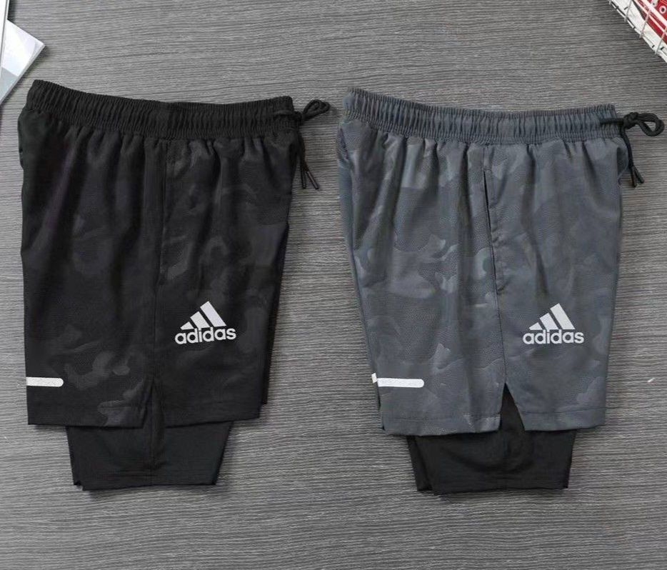 Двухслойные шорты+тайтсы Adidas, Nike для тренировок