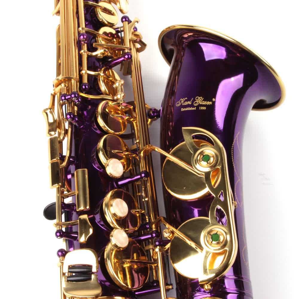 Saxofon Alto Karl Glaser LILA/MOV+ AURIU NOU curbat Saxophone Germania