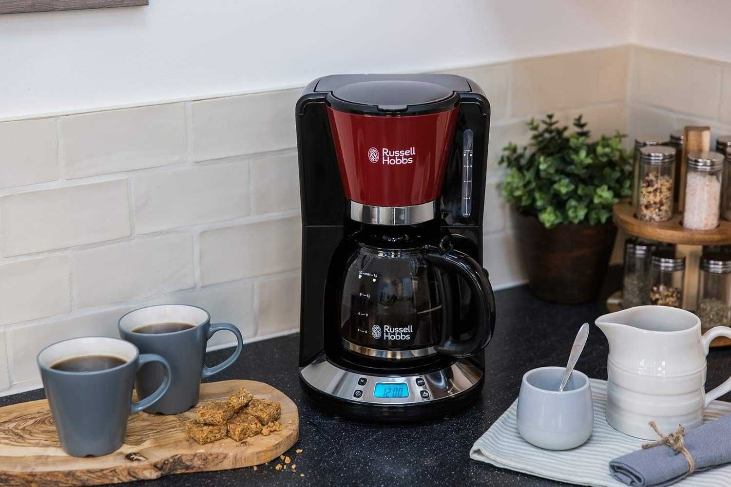 Шварц Кафемашина Russell Hobbs Digital Glass Victoria 1.25L, 1100W