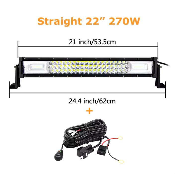 Proiector Bara led 270 W - 55 cm led bar ATV , SUV, Barca, TIR,