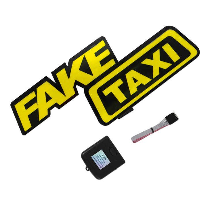 LED пакел/стикер Fake Taxi  за стъкло/ прозорец на кола